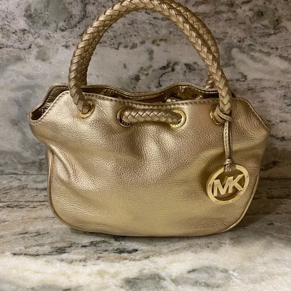 Michael Kors Metallic Gold Shoulder Bag - Picture 1 of 9